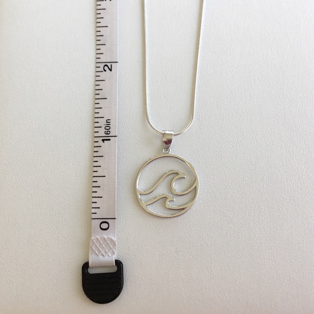 Sterling Silver Wave Necklace - Picture 9 of 12